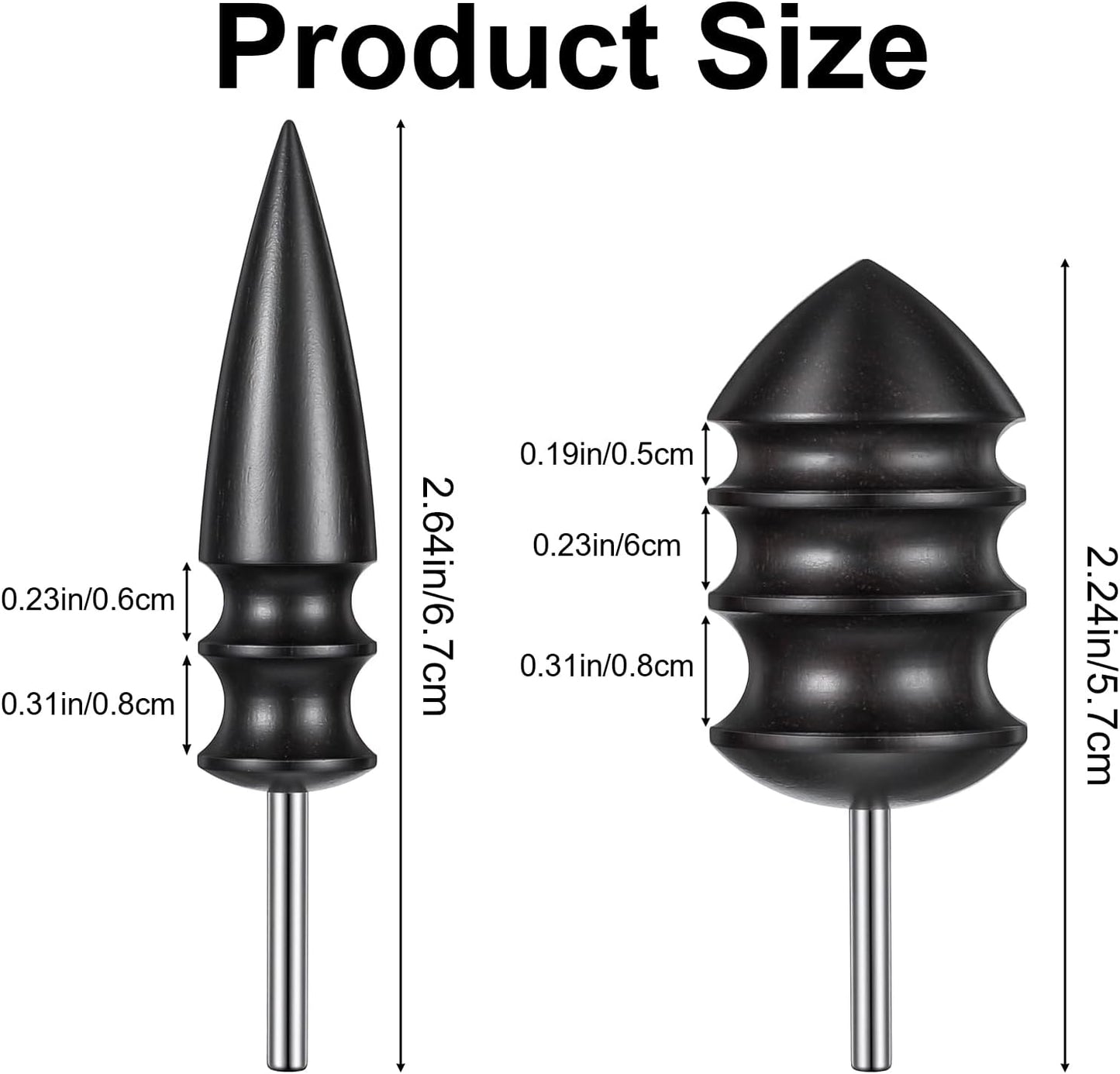 2 sztuki skórzanych burnisher Kit DIY Leathercraft Carving zestaw narzędzi ze temperówką, akcesoria do polerowania, polerka do skóry